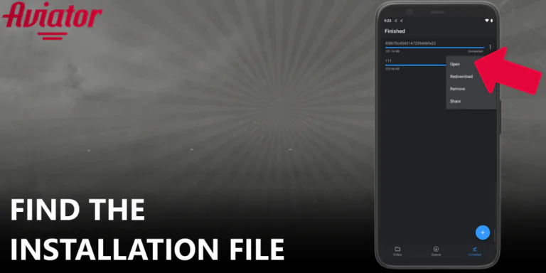 Find the Aviator app installation file